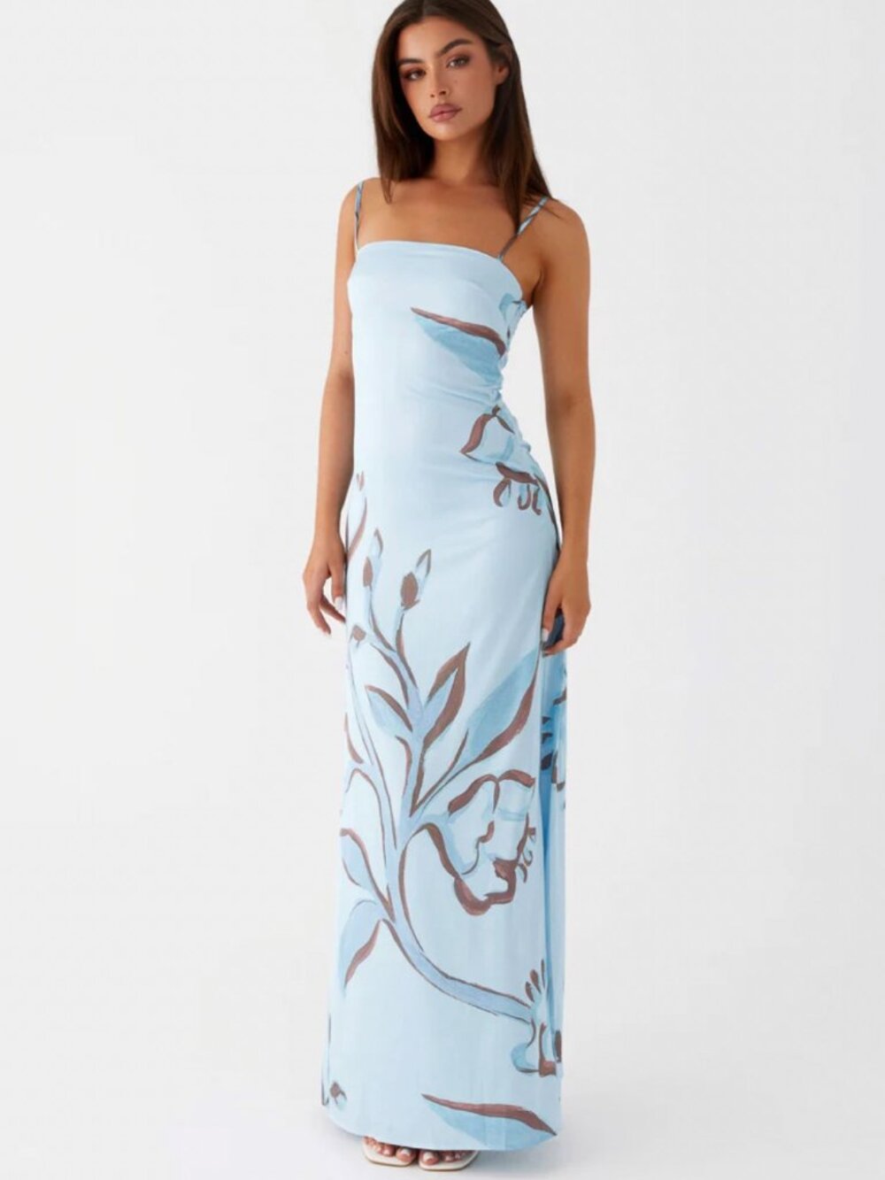 Peppermayo Aster Bloom Maxi Dress - Blue Floral | Size US 8 - Picture 1 of 2